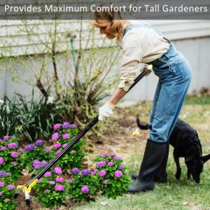 Garden Hoe Adjustable Long Handle Heavy Duty Black - Image 5