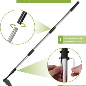 Garden Hoe Heavy Duty Long Handle Adjustable - Image 5