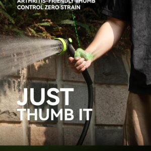 Garden Hose Nozzle Metal Green 8 Spray Patterns - Image 2