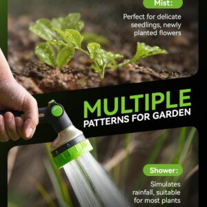 Garden Hose Nozzle Metal Green 8 Spray Patterns - Image 6