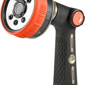 Garden Hose Nozzle Metal Green 8 Spray Patterns - Image 9