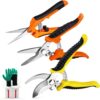 Garden Pruning Shears Set Stainless Steel Handheld 3 Pack