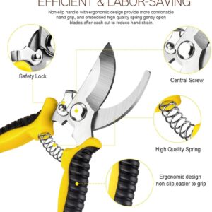 Garden Pruning Shears Set Stainless Steel Handheld 3 Pack - Image 5
