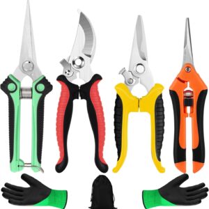 Garden Pruning Shears Set Stainless Steel Handheld 3 Pack - Image 8