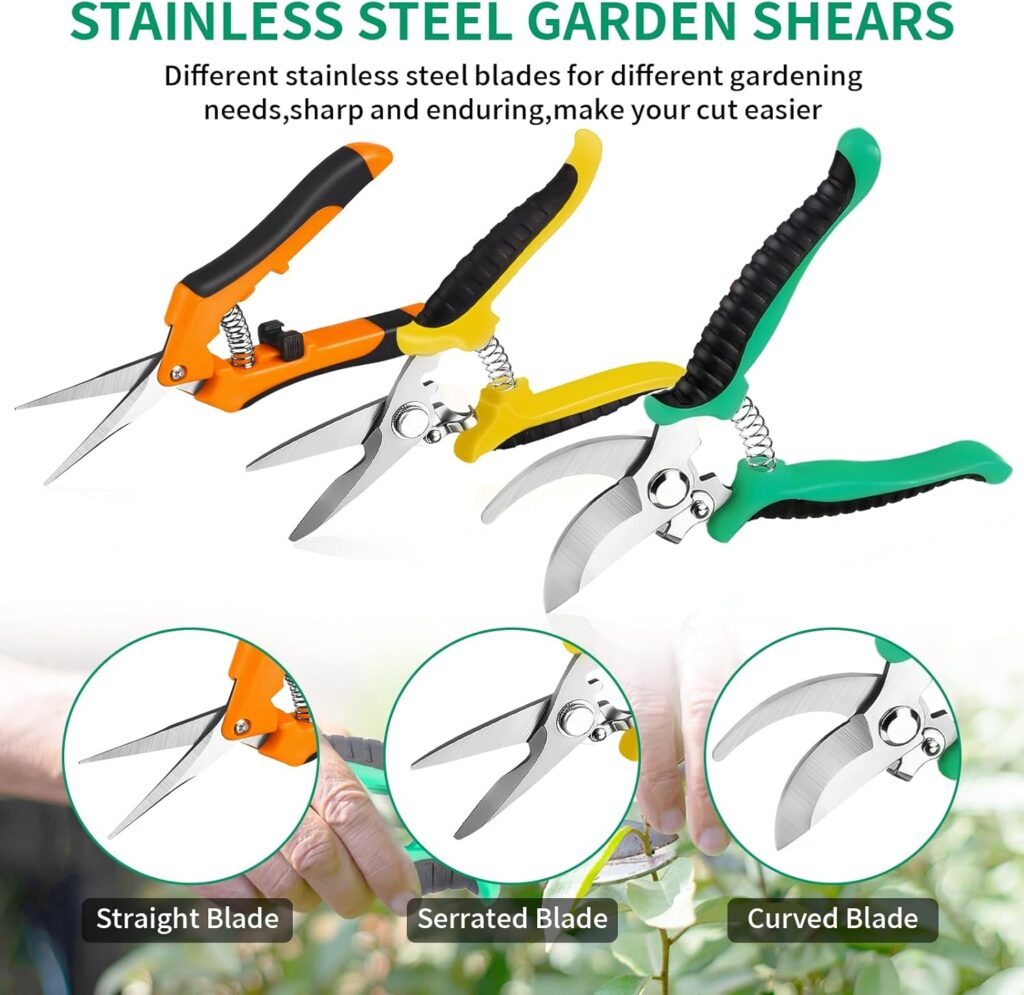 Garden Pruning Shears Stainless Steel 3 Pack - Image 3