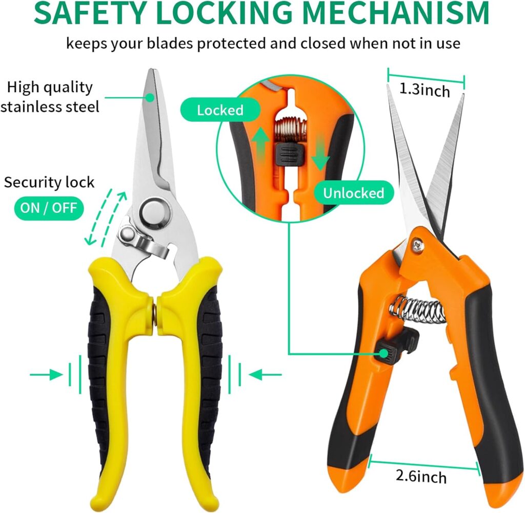 Garden Pruning Shears Stainless Steel 3 Pack - Image 5