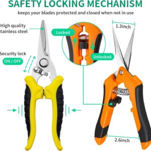 Garden Pruning Shears Stainless Steel 3 Pack - Image 5