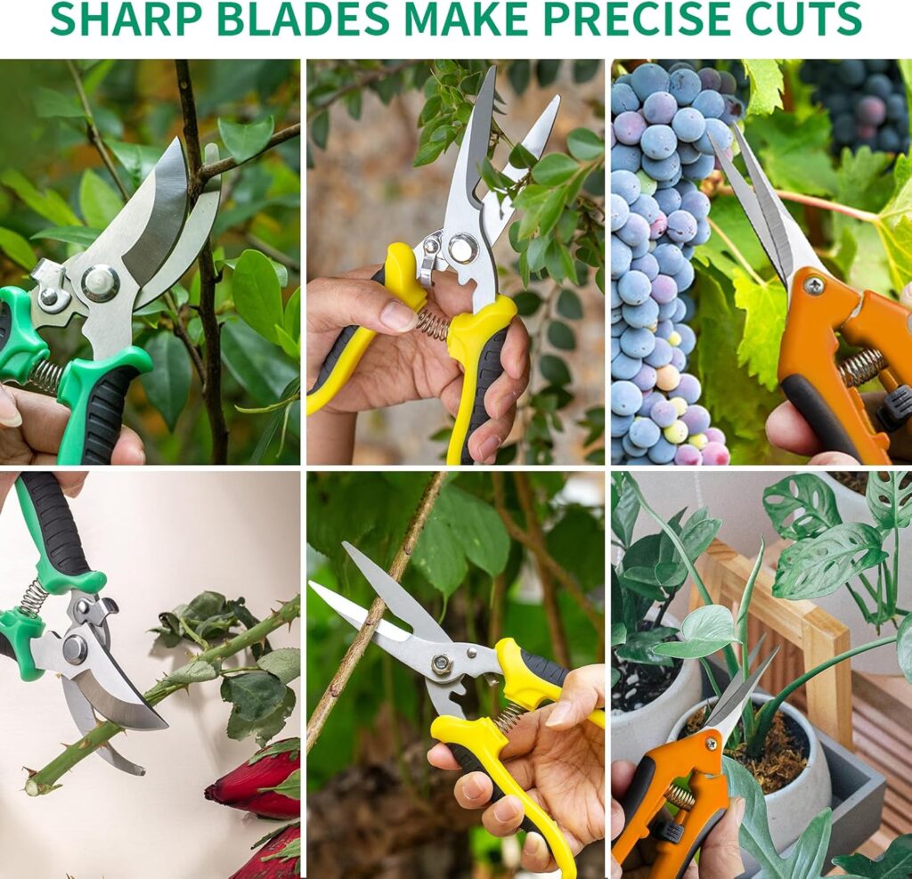 Garden Pruning Shears Stainless Steel 3 Pack - Image 7