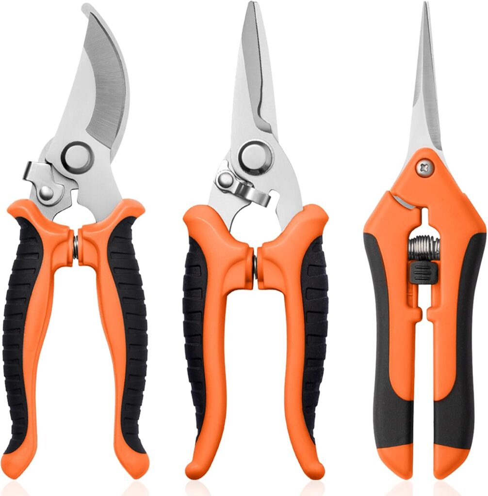 Garden Pruning Shears Stainless Steel 3 Pack - Image 9
