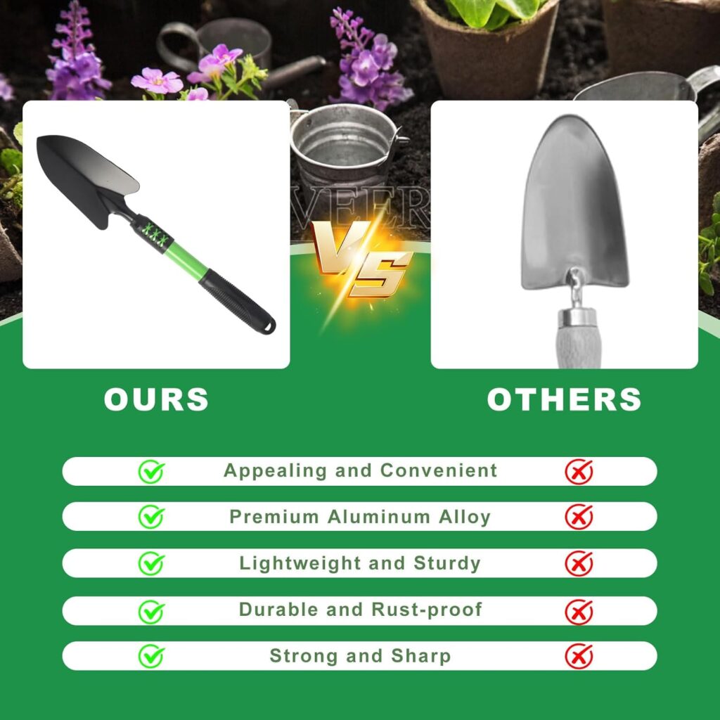 Garden Tool Set 3 Pack Lightweight Green - Image 5