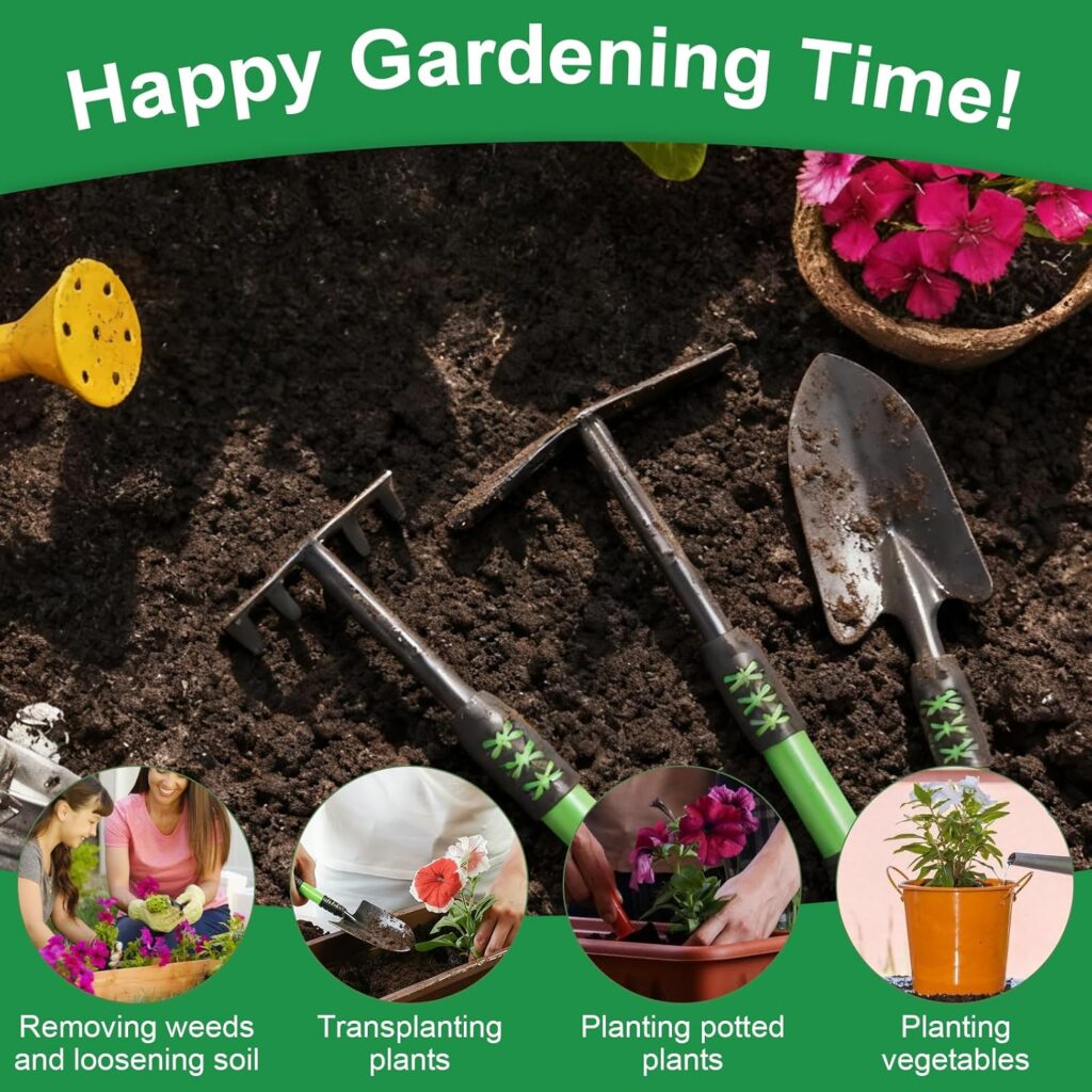 Garden Tool Set 3 Pack Lightweight Green - Image 6