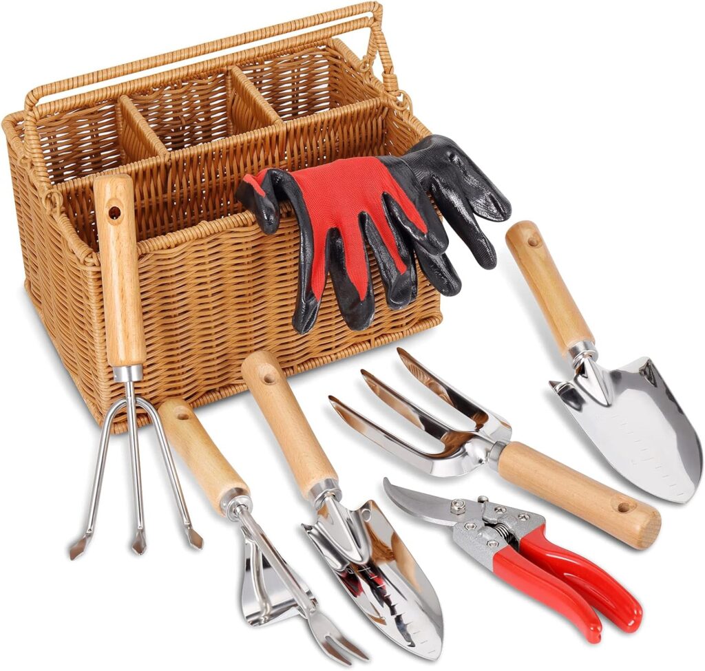 Garden Tools Set Stainless Steel Wood Handle