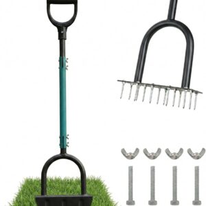 Manual Lawn Edger and Aerator Set Heavy Duty