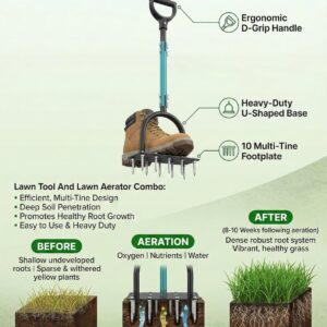 Manual Lawn Edger and Aerator Set Heavy Duty - Image 5