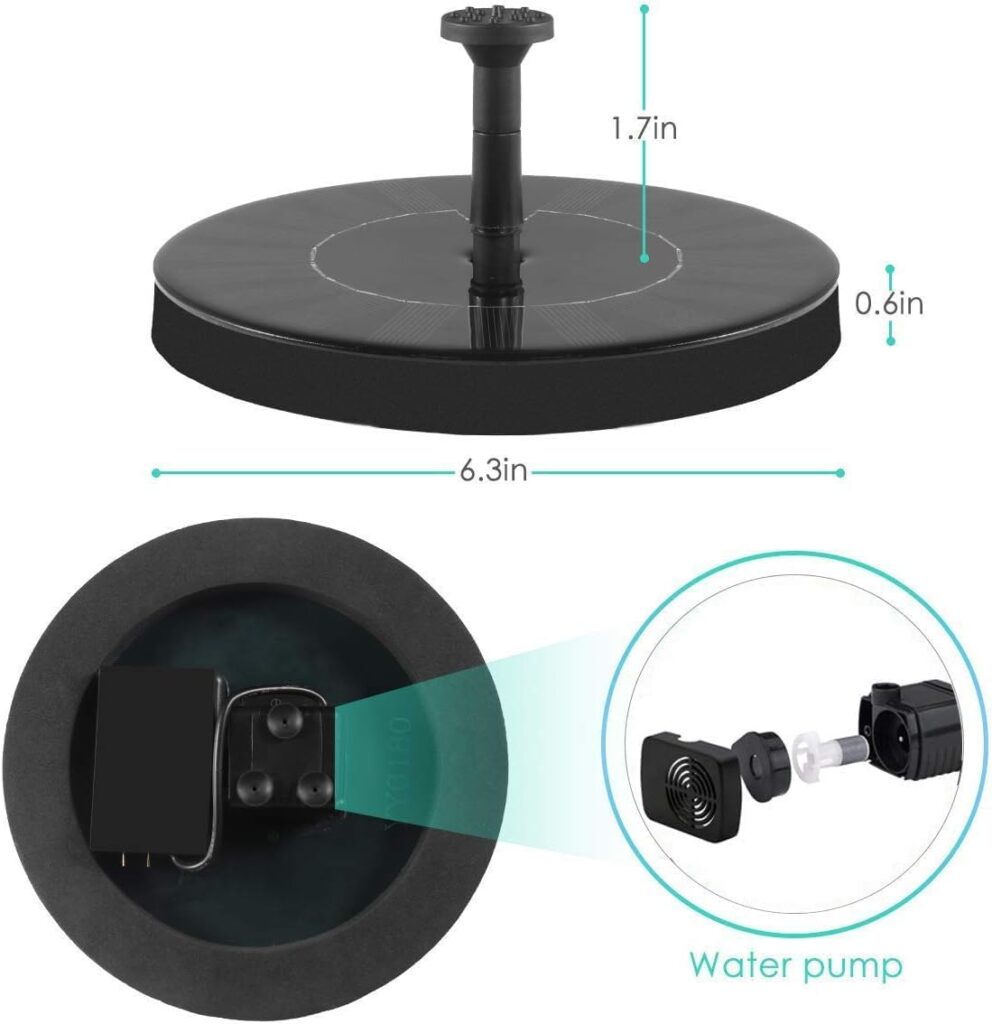 Solar Fountain Water Pump Mini 1.5W - Image 3