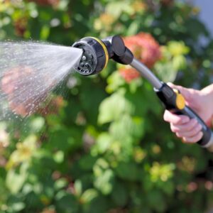 Watering Wand 8 Pattern 16 Inch Metal Black Yellow - Image 2