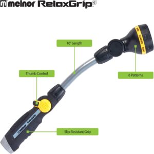 Watering Wand 8 Pattern 16 Inch Metal Black Yellow - Image 3