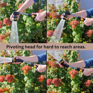 Watering Wand 8 Pattern 16 Inch Metal Black Yellow - Image 4